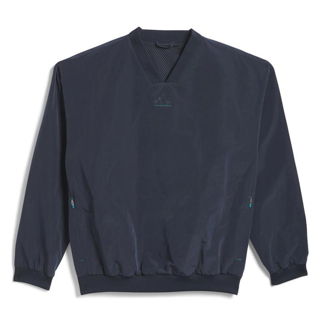 Adidas Originals Basketball Woven Crewneck Sweatshirt Mens - Blue